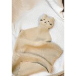 Doudou bébé en tricot hello baby sable Doudou bébé en tricot hello baby sable
