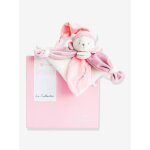 Doudou carr� ours 24cm collector - doudou et compagnie rose