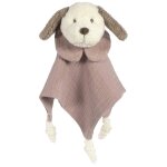 Doudou chien en gaze de coton sintra beige