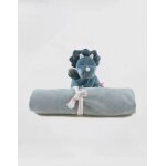 Doudou - couverture nomade 50x50cm - ops bleu