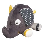 Doudou eléphant en velours - babyfan gris foncé Doudou eléphant en velours - babyfan gris foncé