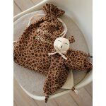 Doudou en gaze de coton personnalisable envie de fraise cru