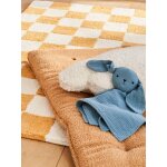 Doudou en gaze de coton personnalisable et sa valisette bleu