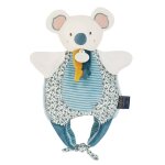 Doudou koala marionnette bleu