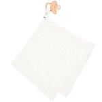 Doudou lange attache t�tine en gaze de coton jeanne �cru