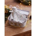 Doudou lange souris personnalisable avec mallette rose