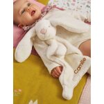 Doudou lapin bi - matire personnalisable blanc