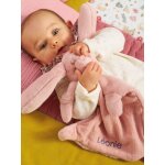 Doudou lapin bi - matire personnalisable rose