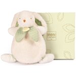 Doudou lapin bonbon (25 cm) blanc, vert