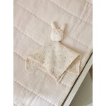 Doudou lapin gaze de coton biologique - imprim� hirondelles imprim� hirondelles