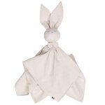 Doudou lapin en gaze de coton jeanne beige