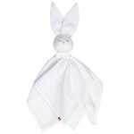 Doudou lapin en gaze de coton jeanne blanc
