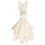 Doudou lapin en gaze de coton jeanne �cru