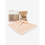 Doudou mouchoir - 10 cm - boite fleur - doudou et compagnie ours marron