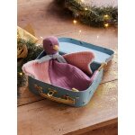 Doudou oiseau bi - matière personnalisable avec mallette rose Doudou oiseau bi - matière personnalisable avec mallette rose