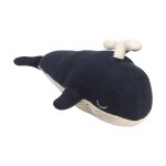 Doudou peluche baleine denim