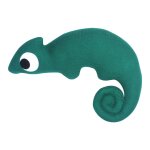 Doudou peluche camlon vert