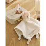 Doudou personnalisable et hochet avec mallette nuage blanc