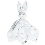 Doudou plat lapin bleuet imprim� floral