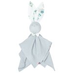 Doudou plat lapin eucalyptus eucalyptus, vert, gris
