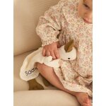 Doudou plat oie personnalisable blanc
