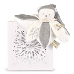 Doudou plat ptales ours 25 cm gris