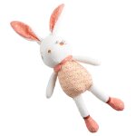 Doudou en velours - esmee blanc / rose xl