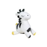 Doudou en velours - pluche et pompon blanc