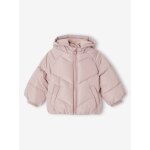 Doudoune  capuche bb fille rose poudr