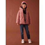 Doudoune à capuche doublée sherpa fille blush Doudoune à capuche doublée sherpa fille blush