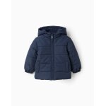 Doudoune avec capuche et doublure polaire bleu fonc