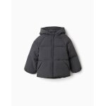 Doudoune avec capuche et doublure en polaire gris fonc�