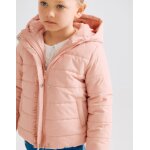 Doudoune avec capuche et doublure polaire rose