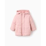 Doudoune avec capuche et doublure polaire rose