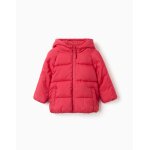 Doudoune avec capuche et doublure en polaire rouge