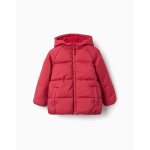 Doudoune avec capuche et doublure en polaire rouge