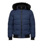 Doudoune � capuche enfant bleu marine