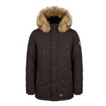 Doudoune � capuche enfant marron, noir