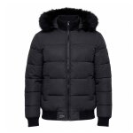Doudoune � capuche enfant noir fonc�