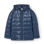 Doudoune avec capuche et fermeture clair bleu