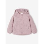 Doudoune  capuche lgre  fleurs fille mauve