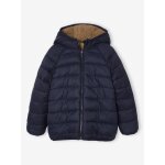 Doudoune  capuche rversible garon matelasse et sherpa moka