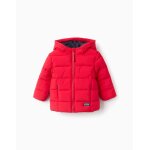 Doudoune avec capuche rouge clair Doudoune avec capuche rouge clair