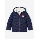 Doudoune  capuche ski garon double sherpa marine