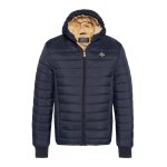 Doudoune  capuche ultra lgre double polaire marine