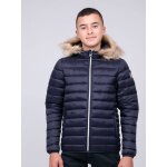 Doudoune capuche ziltou gar�on bleu marine