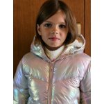 Doudoune chaude fille rose p�le