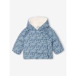 Doudoune double bb asymtrique bleu gris
