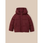 Doudoune double polaire fille bordeaux