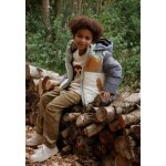 Doudoune enfant impermable doubl polaire avec capuche boavista kaki
